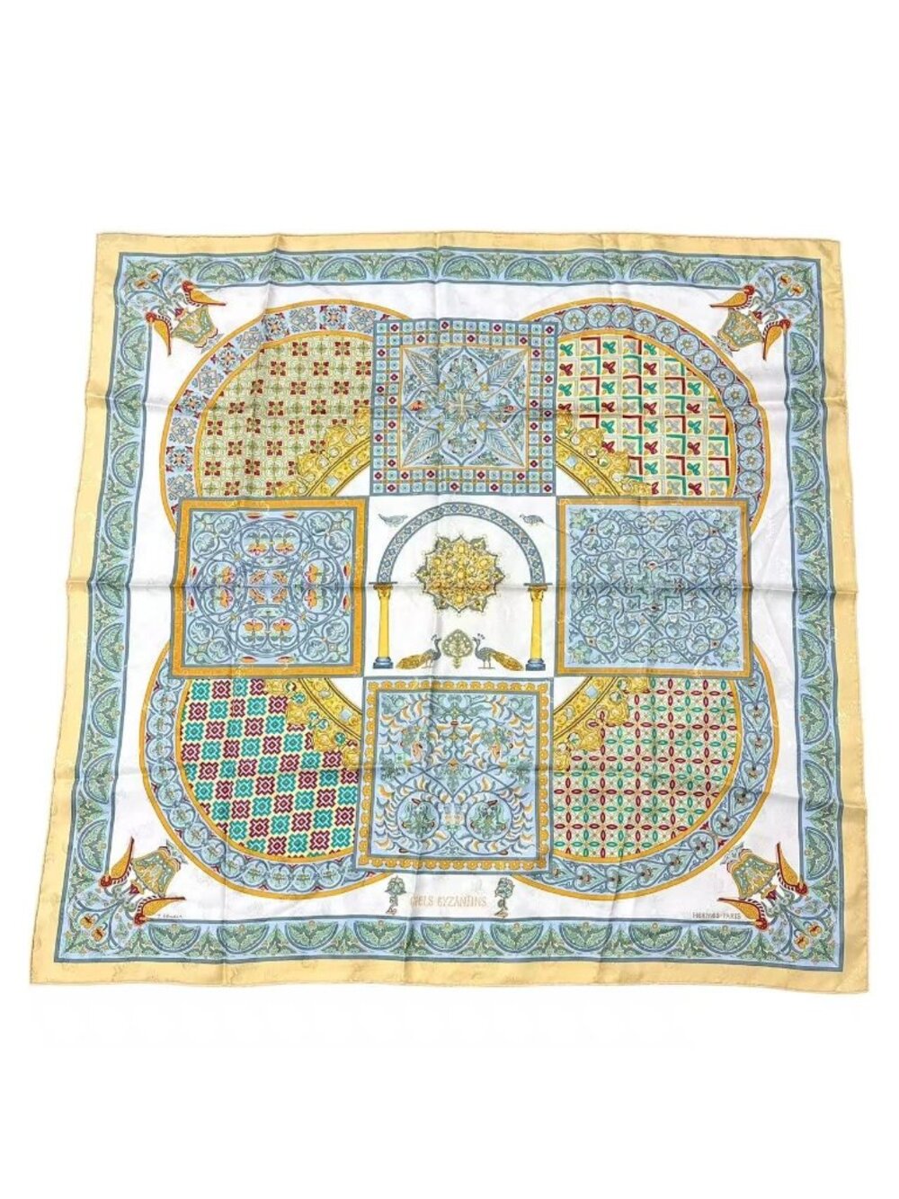 Hermes Scarf Carre 90 Ciels Byzantins Byzantine Sky Silk Multicolor